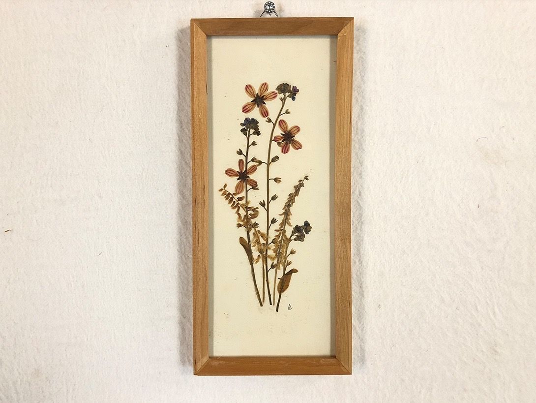 Foto Handmade Artwork Made of Real Flowers h24x11