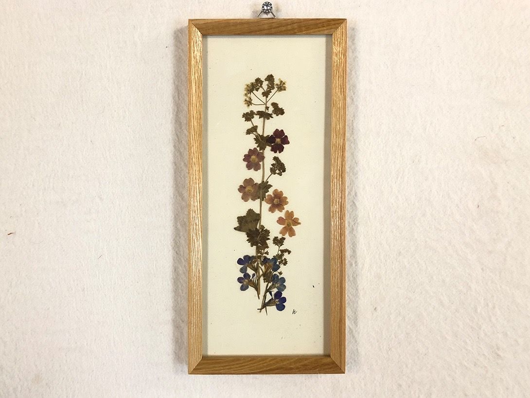 Foto Handmade Artwork Made of Real Flowers h24x11