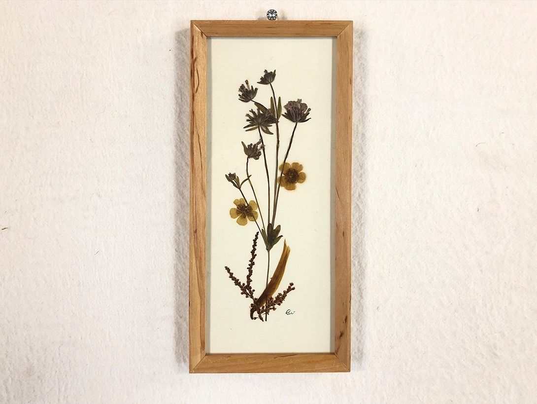 Foto Handmade Artwork Made of Real Flowers h24x11