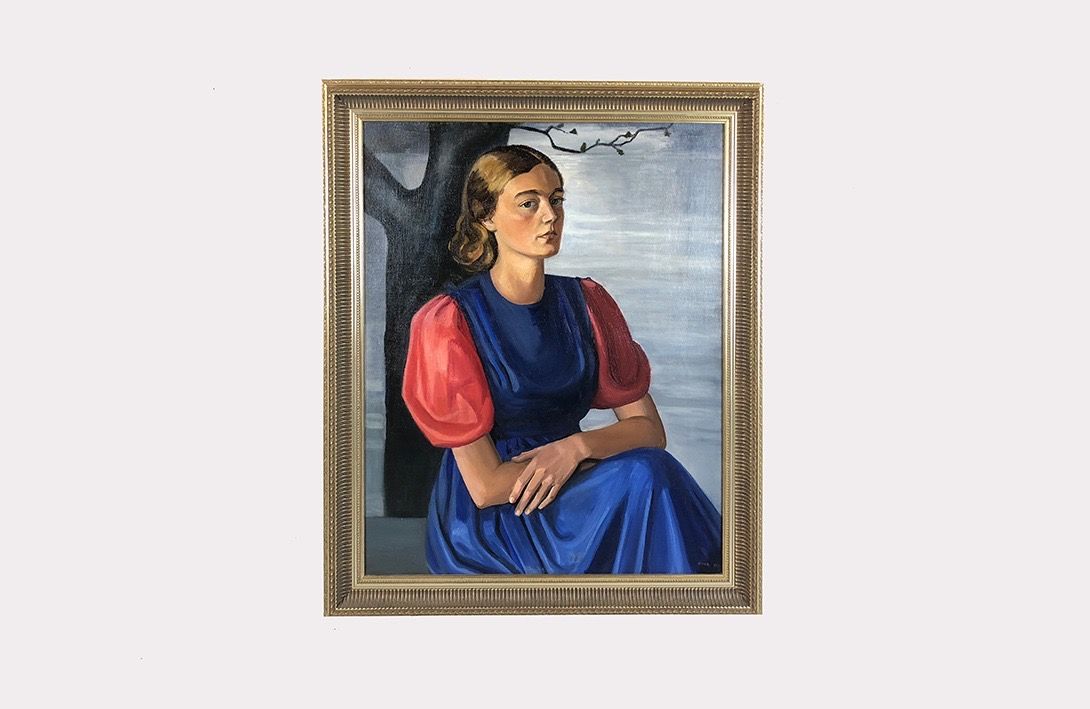 Foto Oil Portrait of a Girl Bavaria 1935 h105x87 31C5