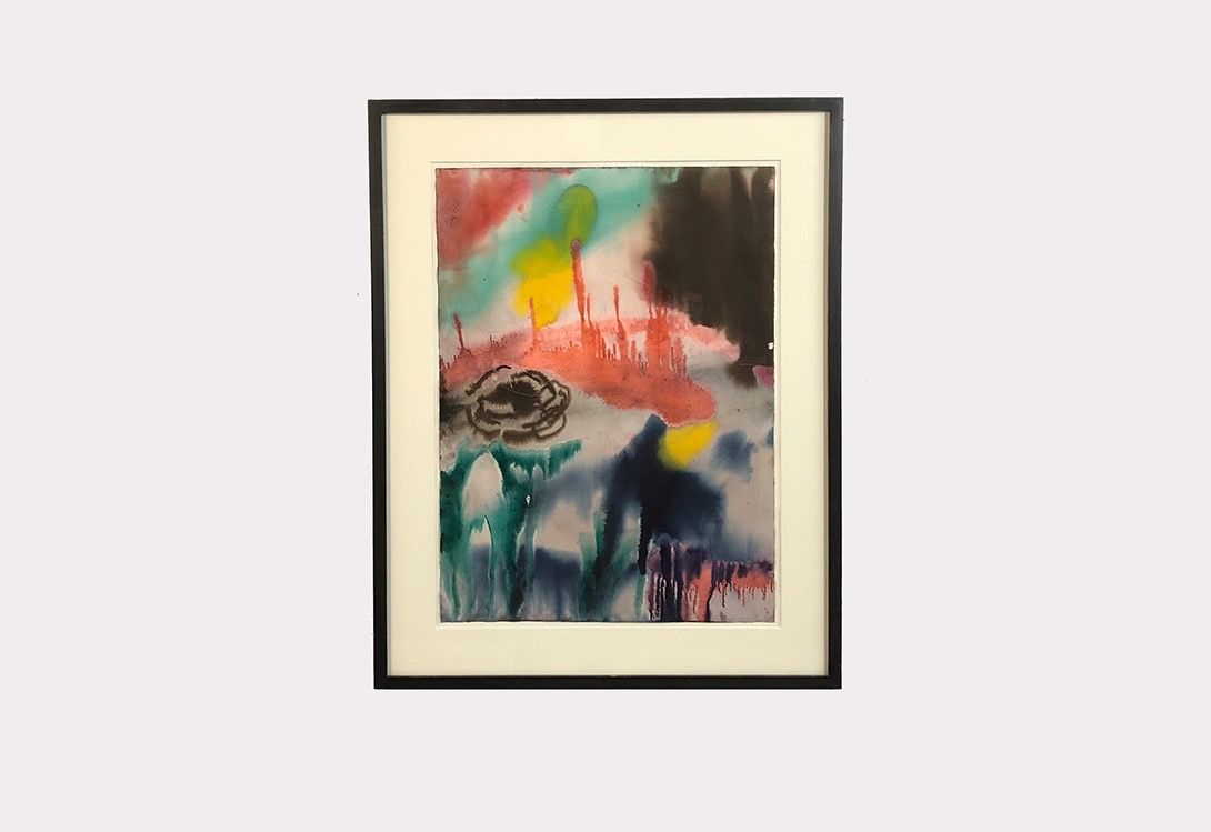 Foto Colorful Watercolor Paint Drip Artwork h98x78 30D6