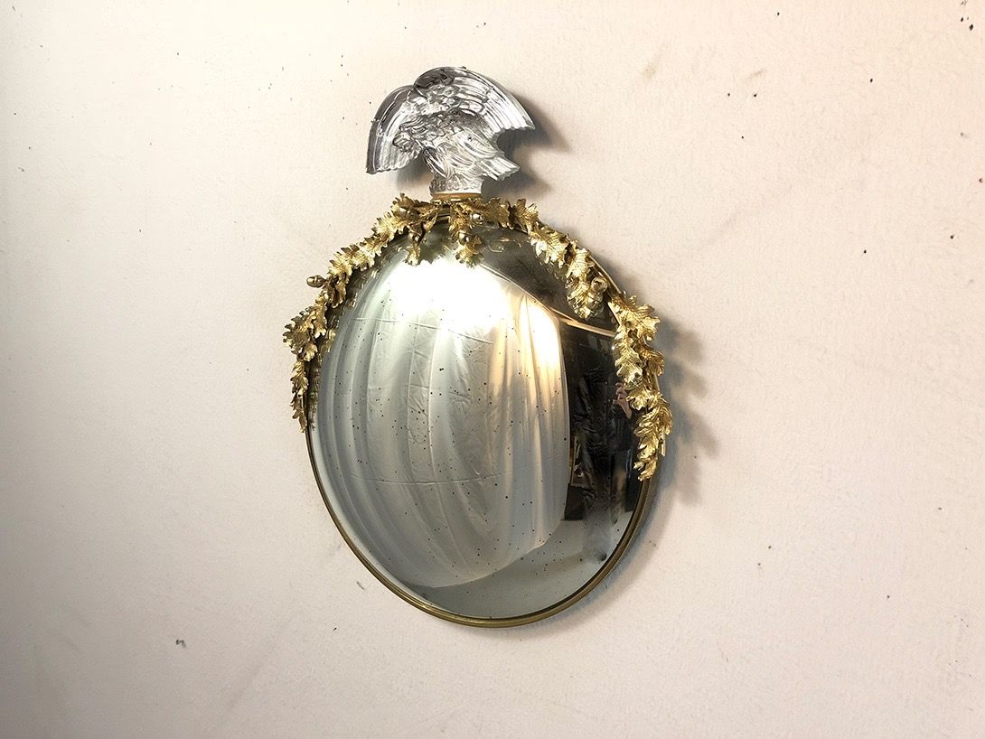 Foto Round Mirror with Metal Bird
