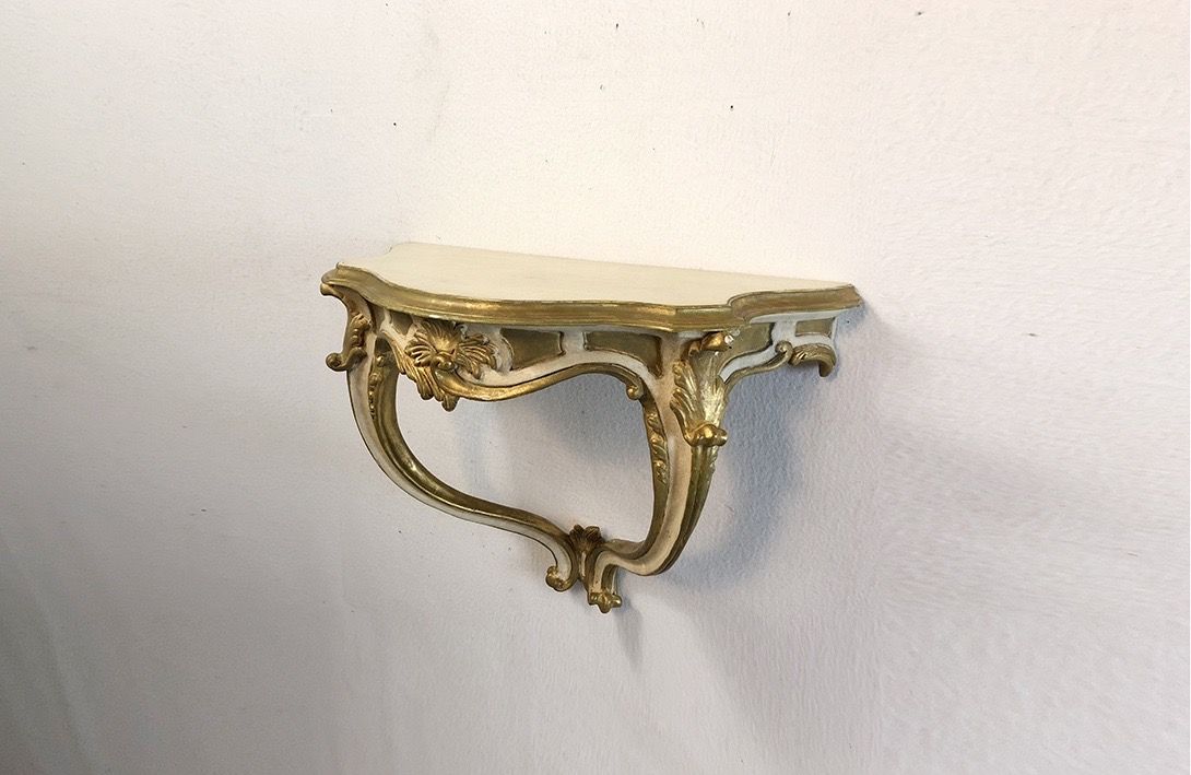 Foto Wall Shelf Baroque Golden L70 France 1900