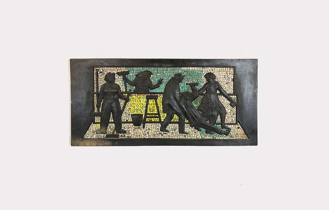 Foto Mosaic Artwork of Scene in a Bar