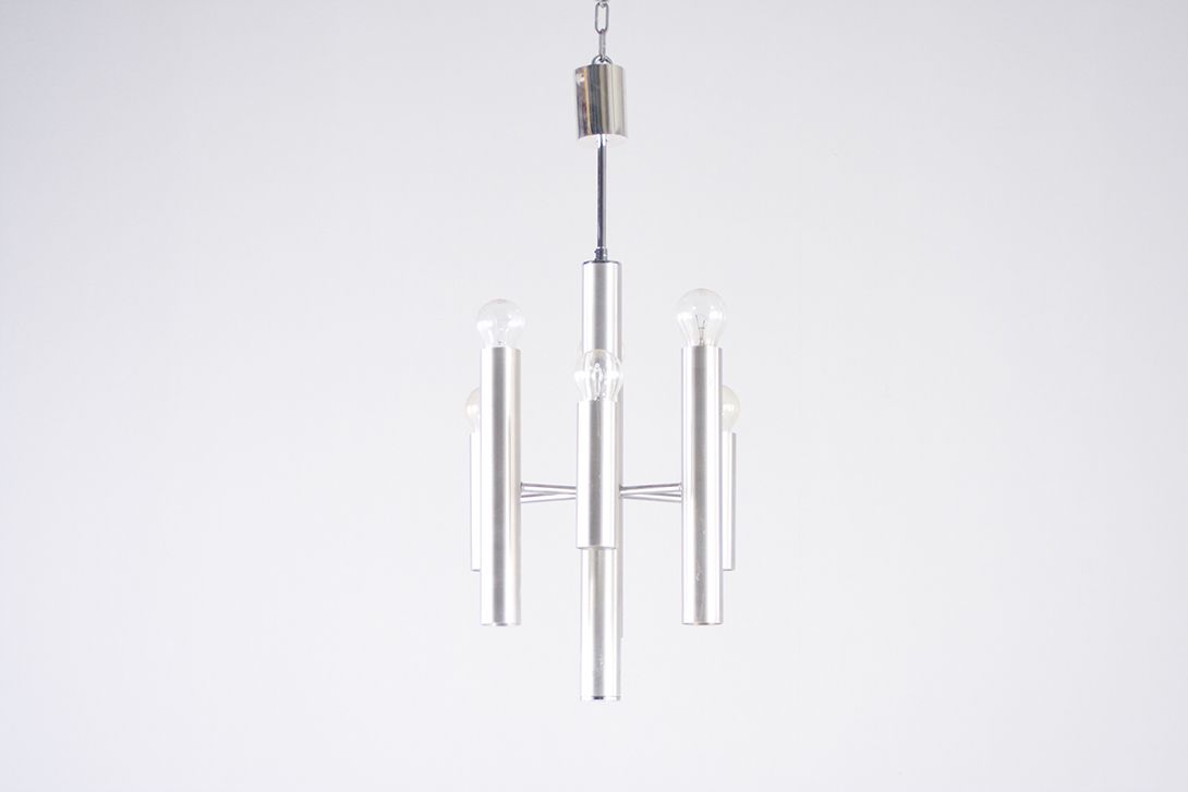 Foto Silver Asymmetric Pendant Lamp ø32