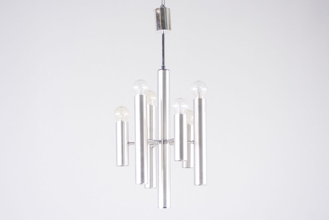 Foto Silver Asymmetric Pendant Lamp ø32