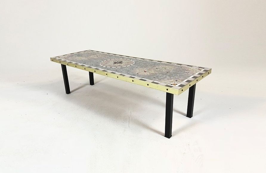 Foto Low Mosaic Flower Table h29x100x35