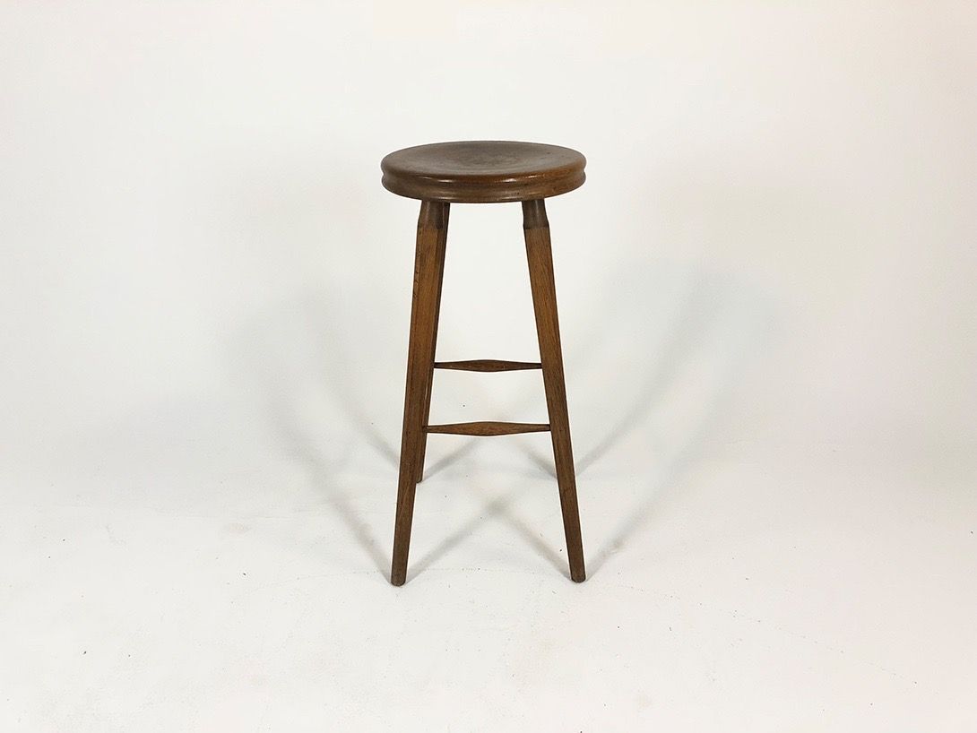Foto Oak Wooden Bar Stool Provencale 1955