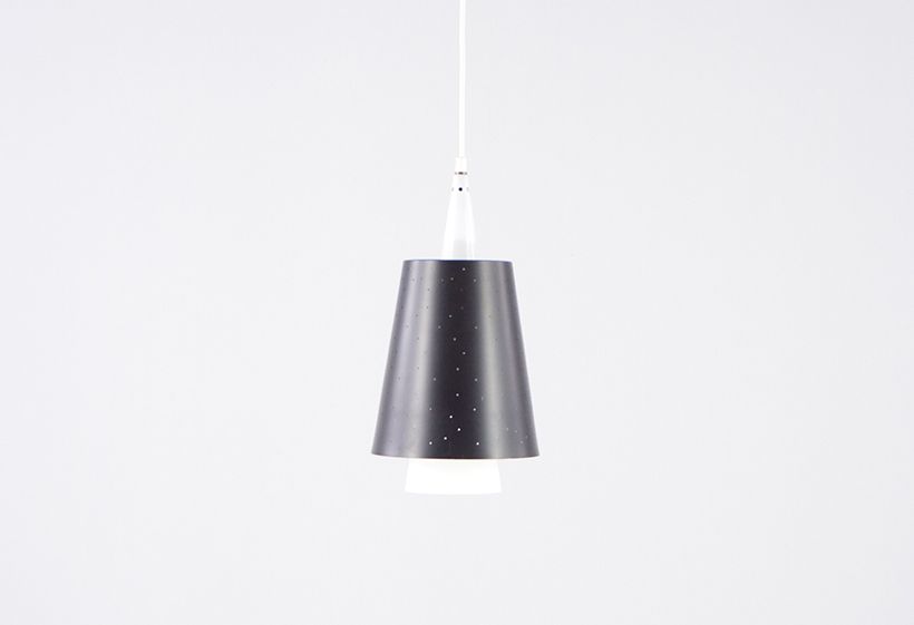 Foto Pendant Lamp with Black Perforated Shade ø20