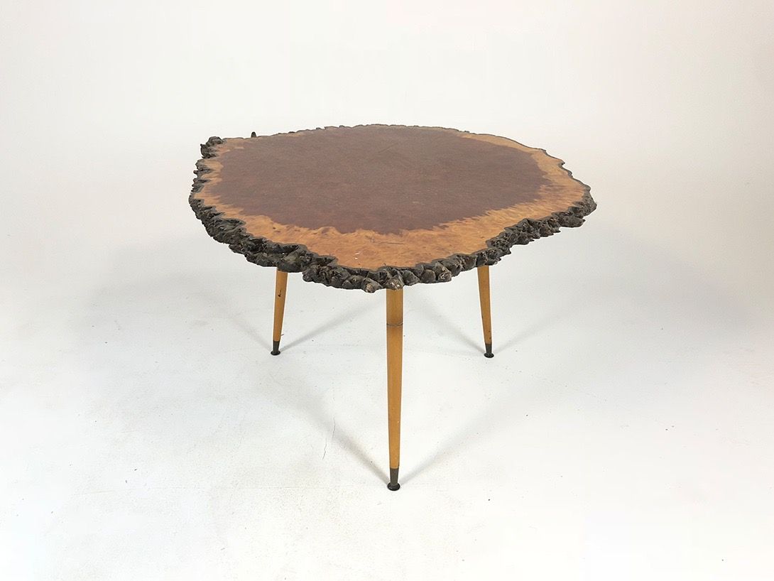 Foto Side Table with Solid Wood Top h63×100×108