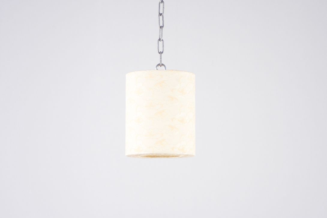 Foto Cylindrical Pendant Lamp with Apricot Sprinkles h20