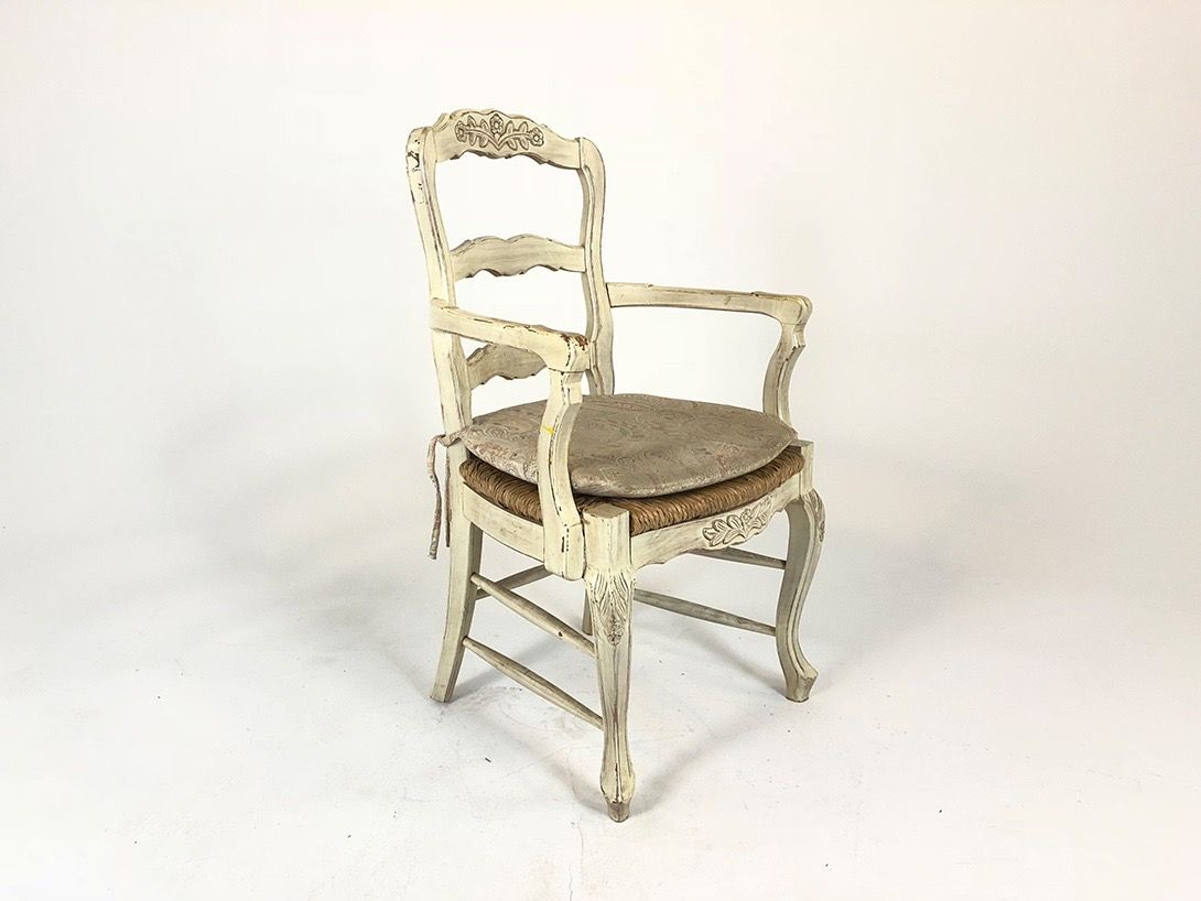 Foto Rustic White Armchair