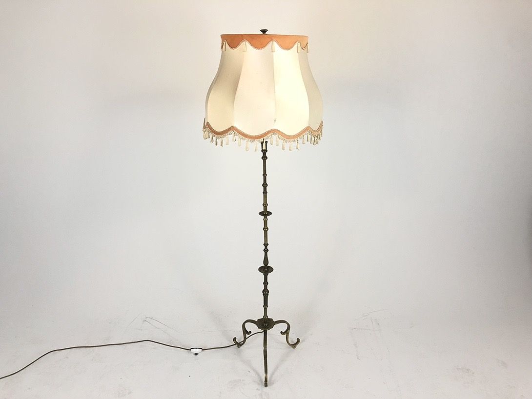 Foto Beige Floor Lamp Baroque Historism Freiburg 1954 h170 G1