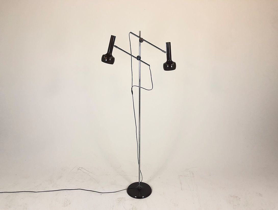 Foto Glossy Brown Double Floor Lamp h170