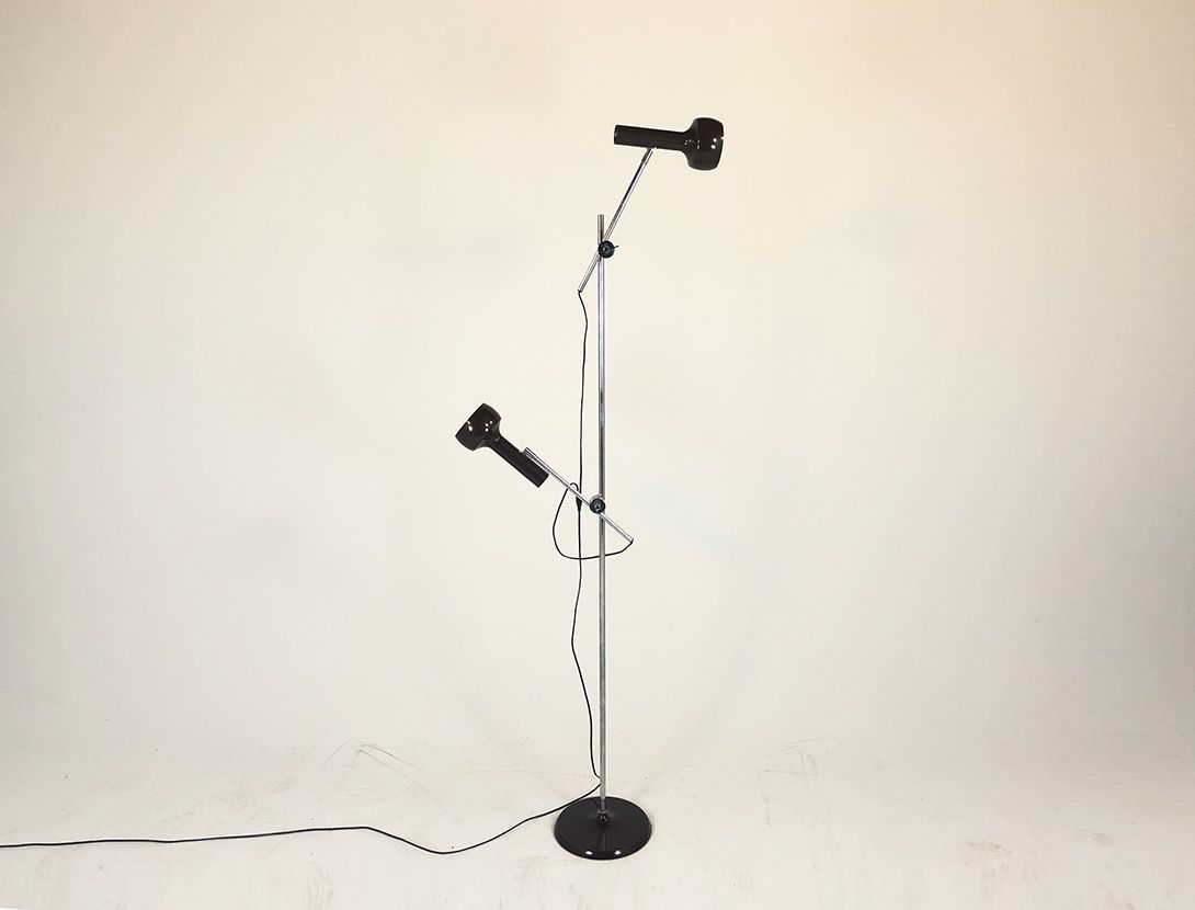Foto Glossy Brown Double Floor Lamp h170