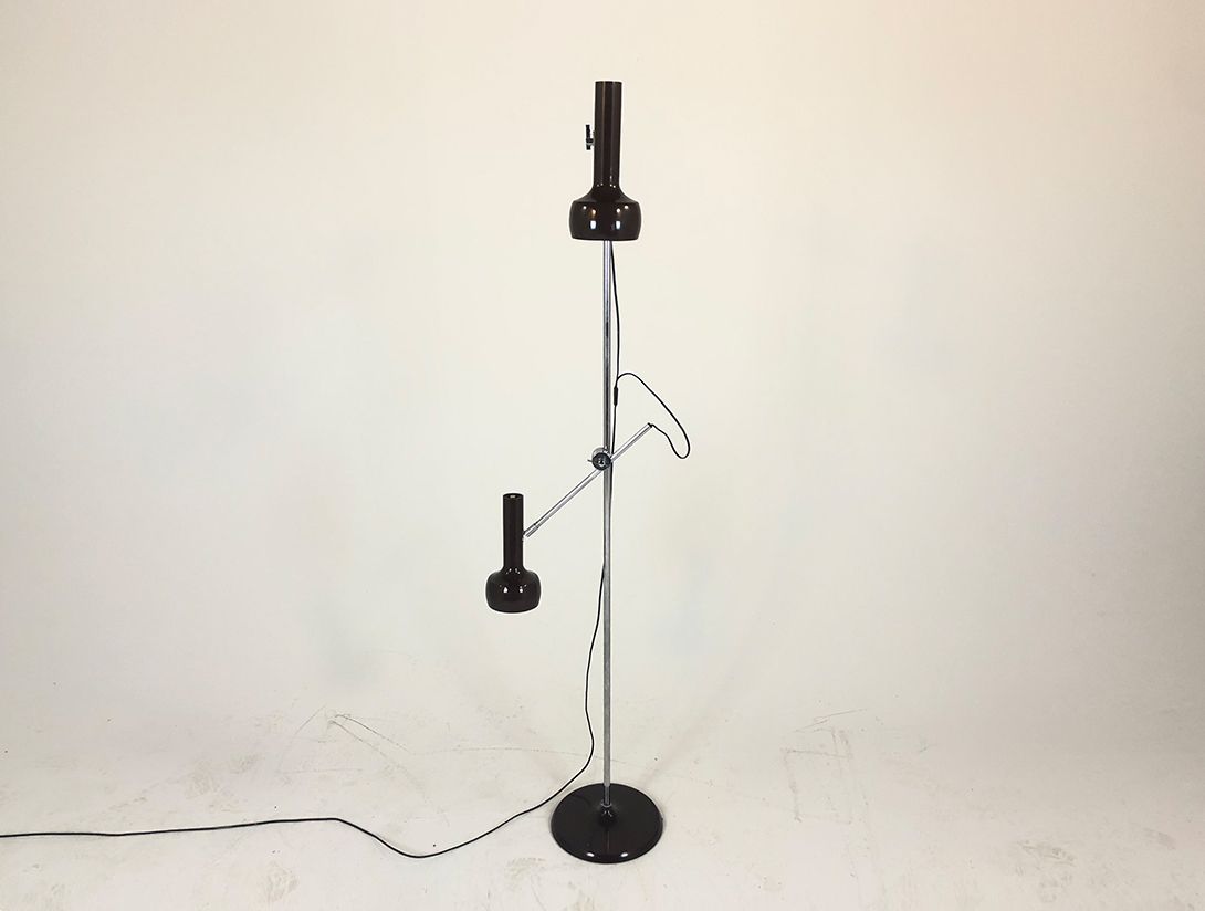 Foto Glossy Brown Double Floor Lamp h170