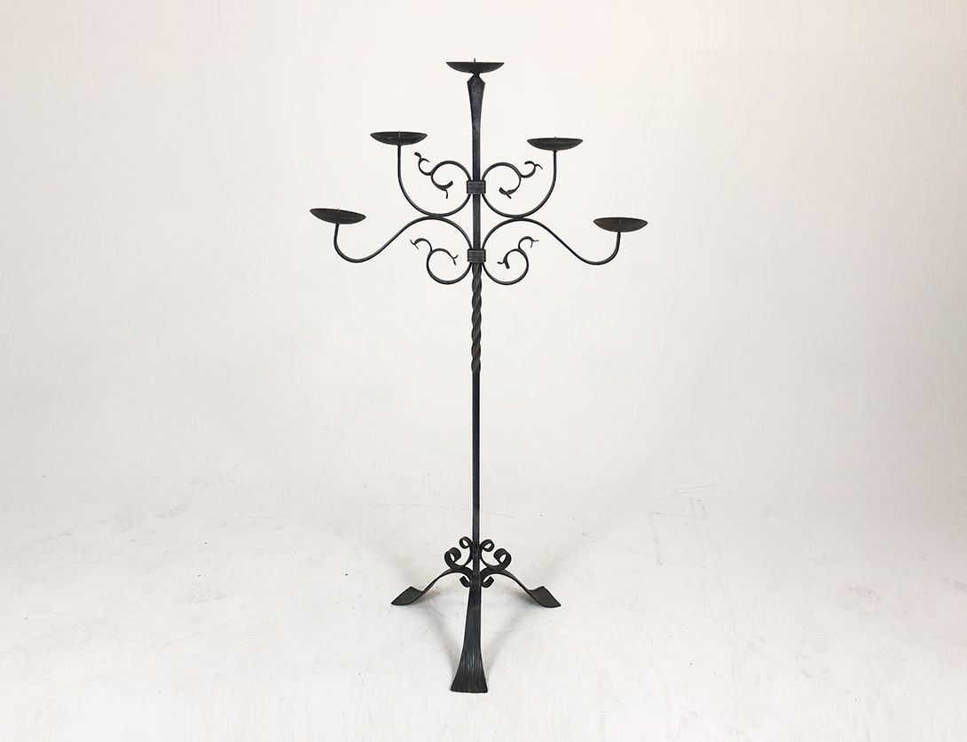 Foto Tall Black Candle Holder h135cm