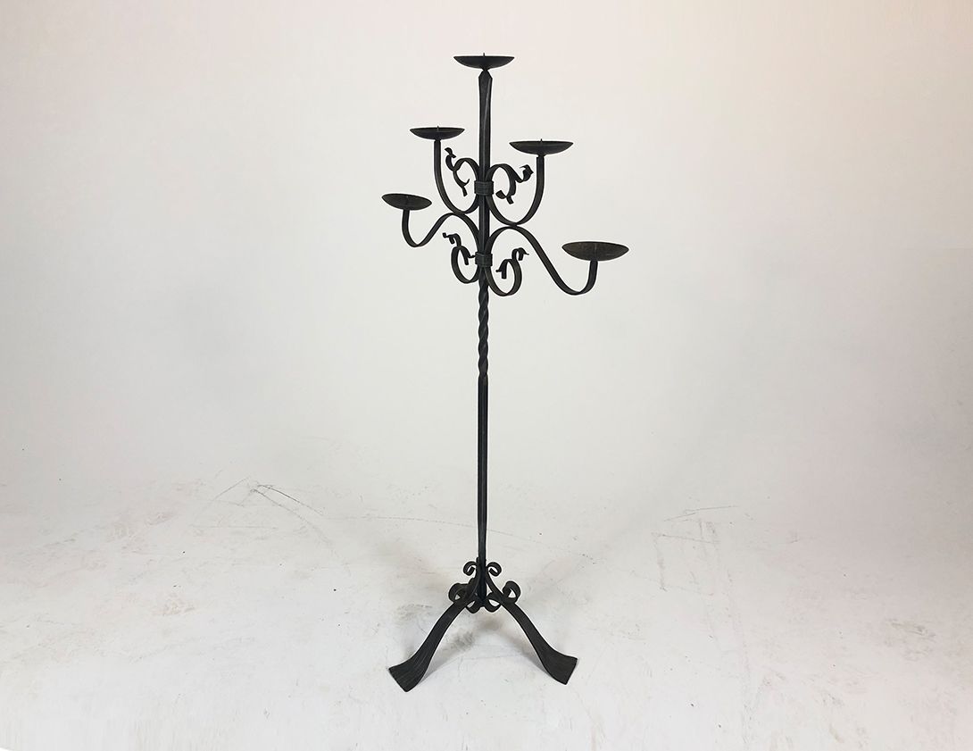 Foto Tall Black Candle Holder h135cm