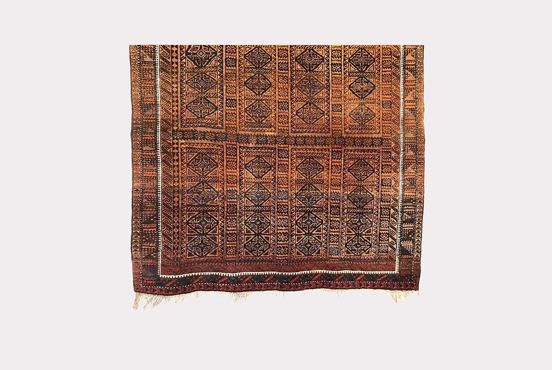 Foto Brown Persian Carpet with Fringe 326x224cm 0120