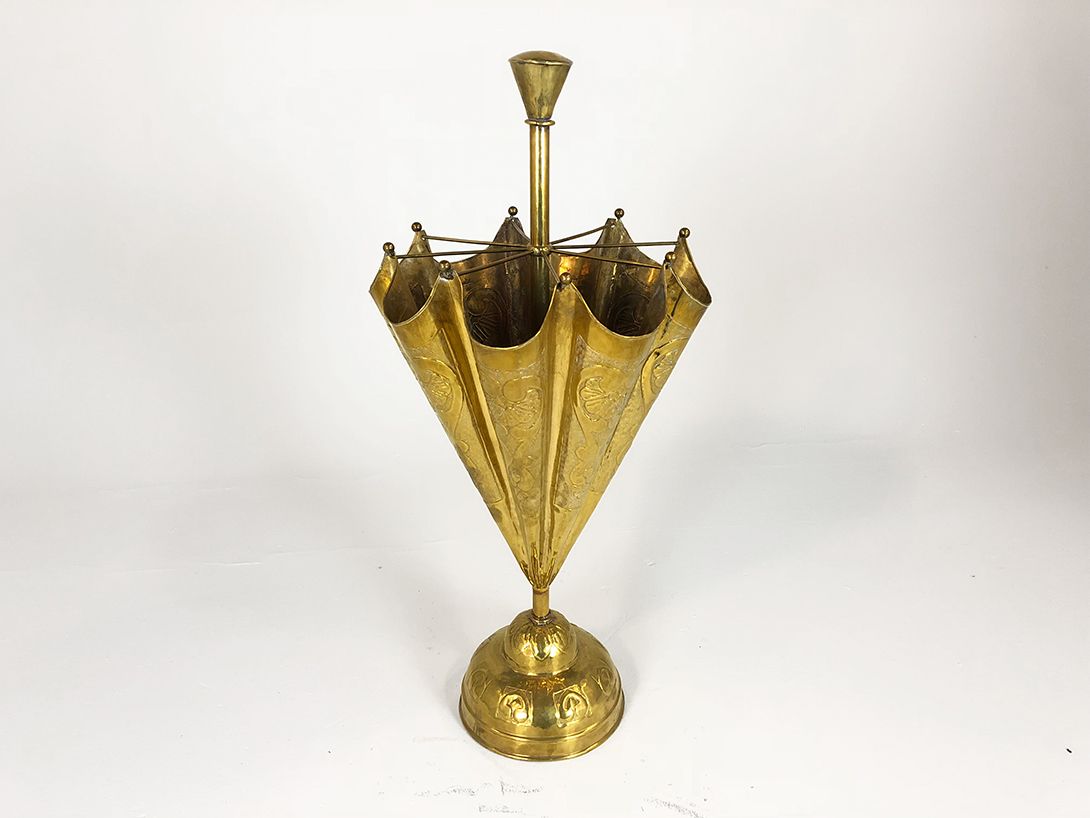 Foto Fancy Brass Umbrella Stand Munich 1910