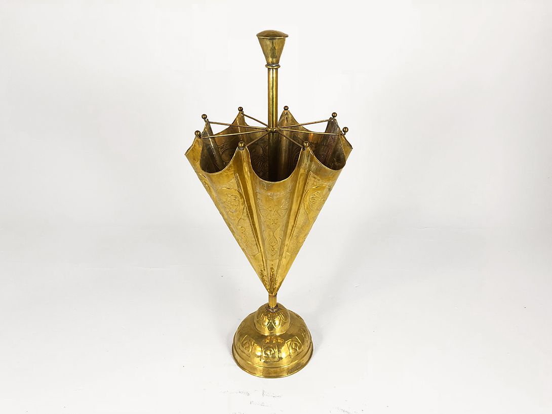 Foto Fancy Brass Umbrella Stand Munich 1910