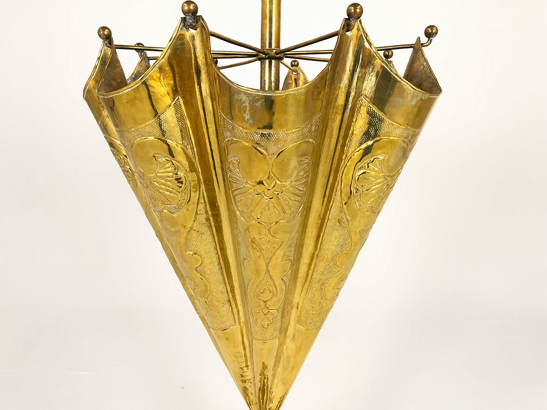 Foto Fancy Brass Umbrella Stand Munich 1910