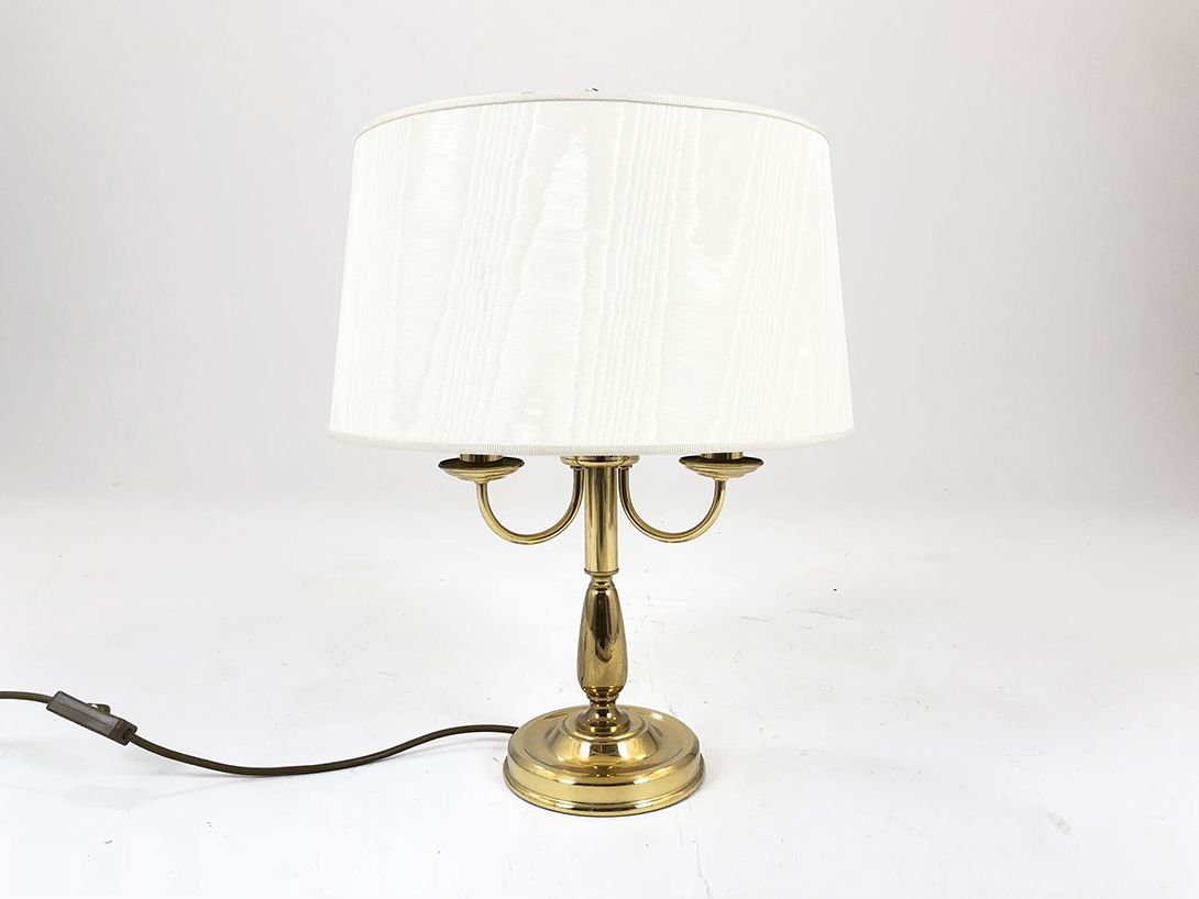 Foto Golden Desk Lamp with White Shade h47
