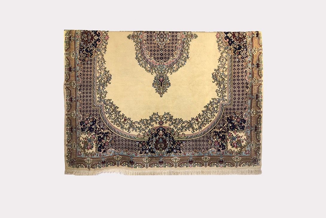 Foto Large Beige Persian Carpet 407x300cm 0107