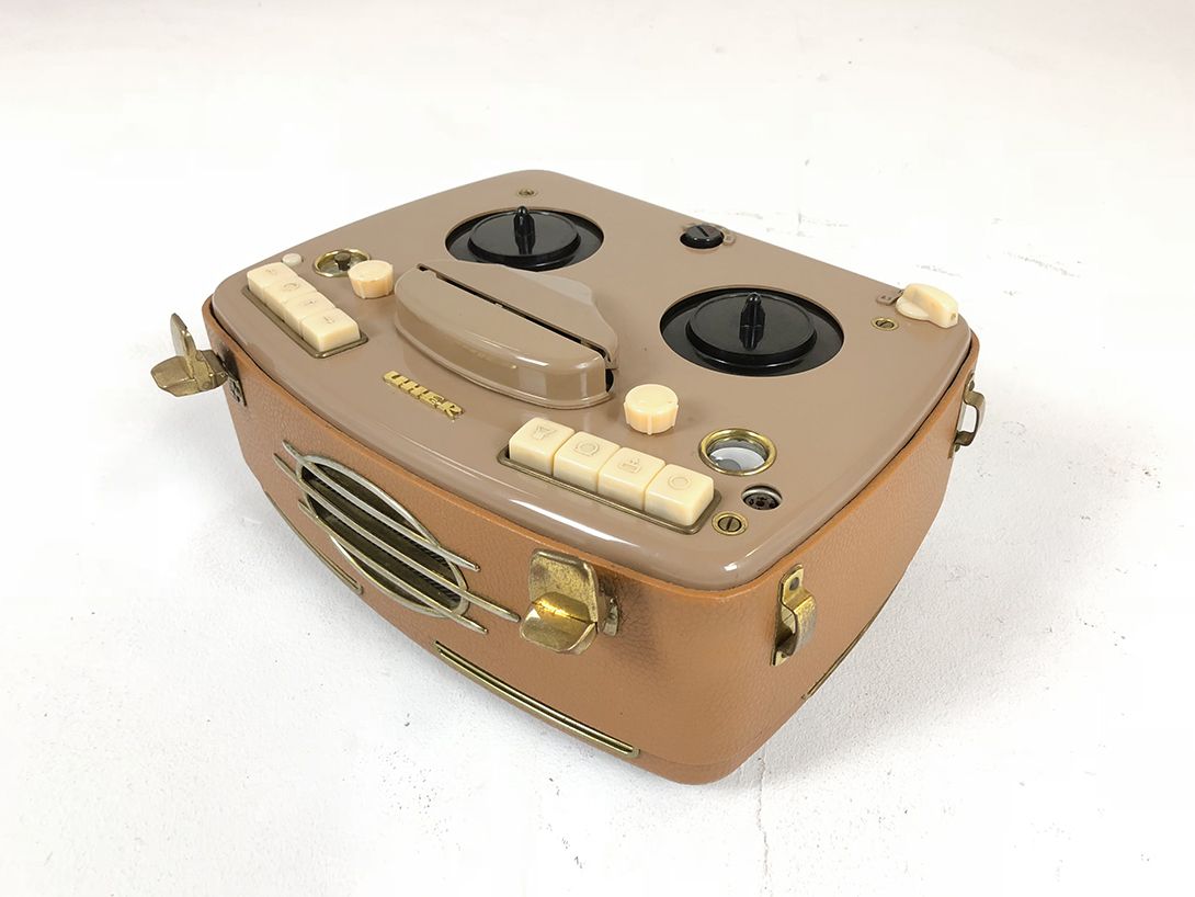 Foto Uher Stereo Tape Recorder in Brown Leather Case