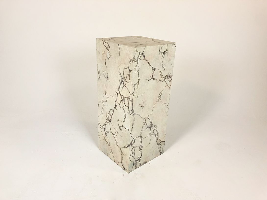 Foto White Column in Marble Look h70x31x31cm