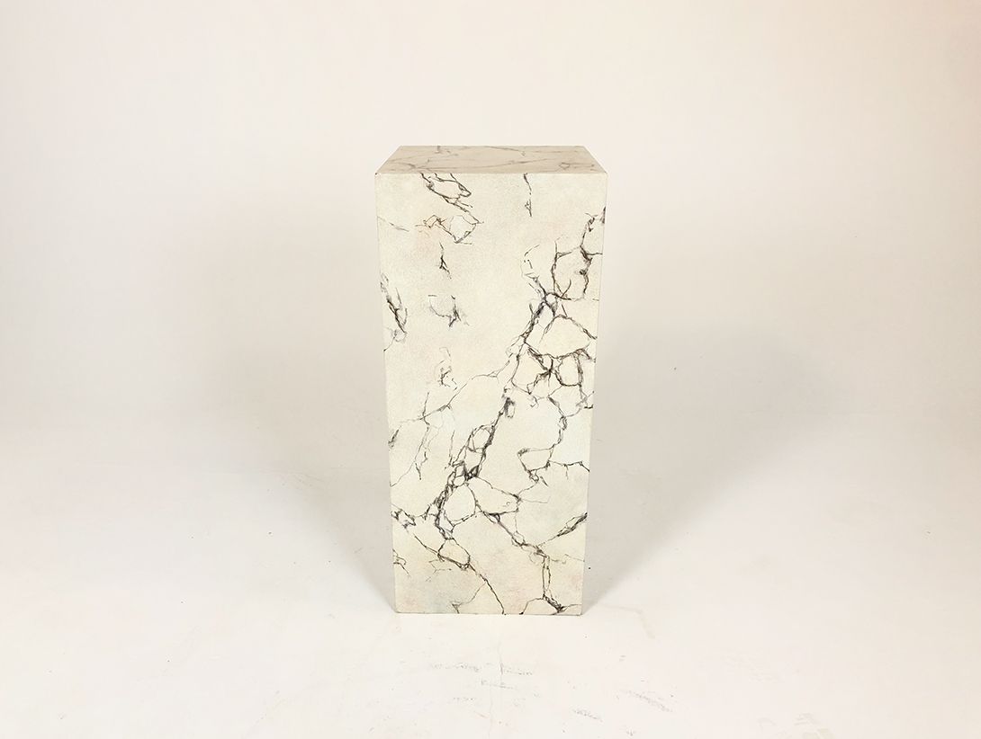 Foto White Column in Marble Look h70x31x31cm