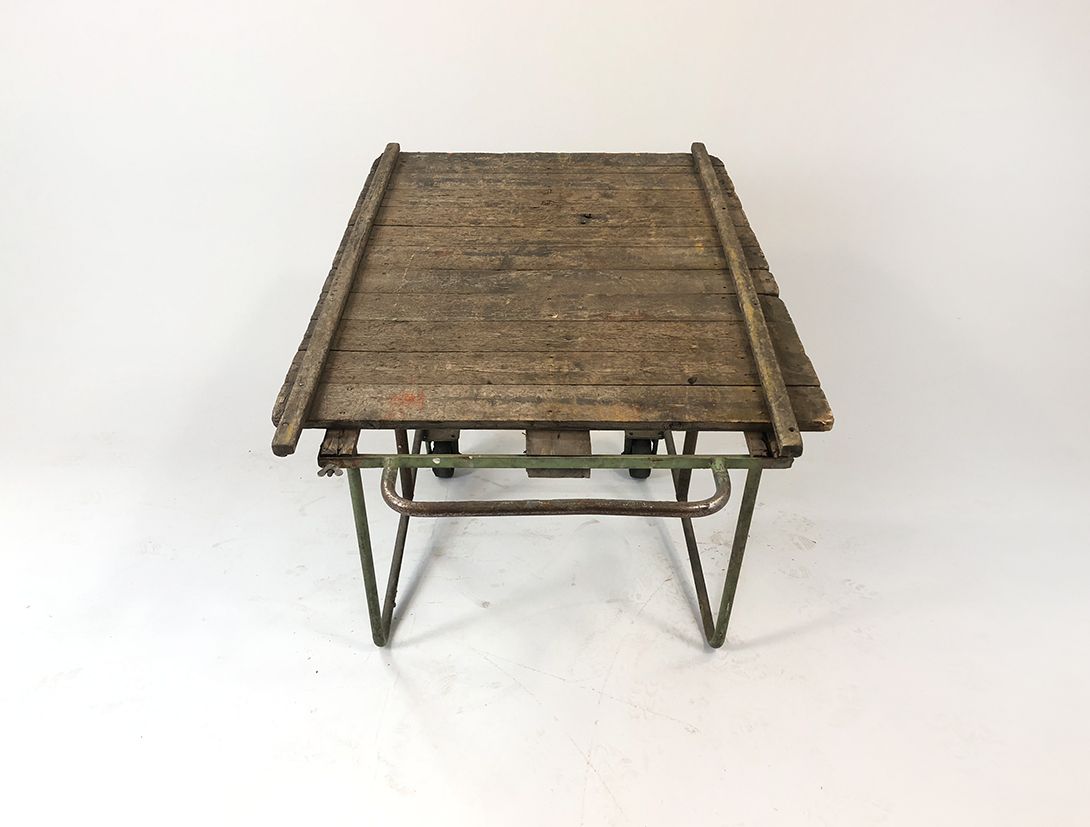 Foto Antique Wooden Serving Cart h85x87x127 *N