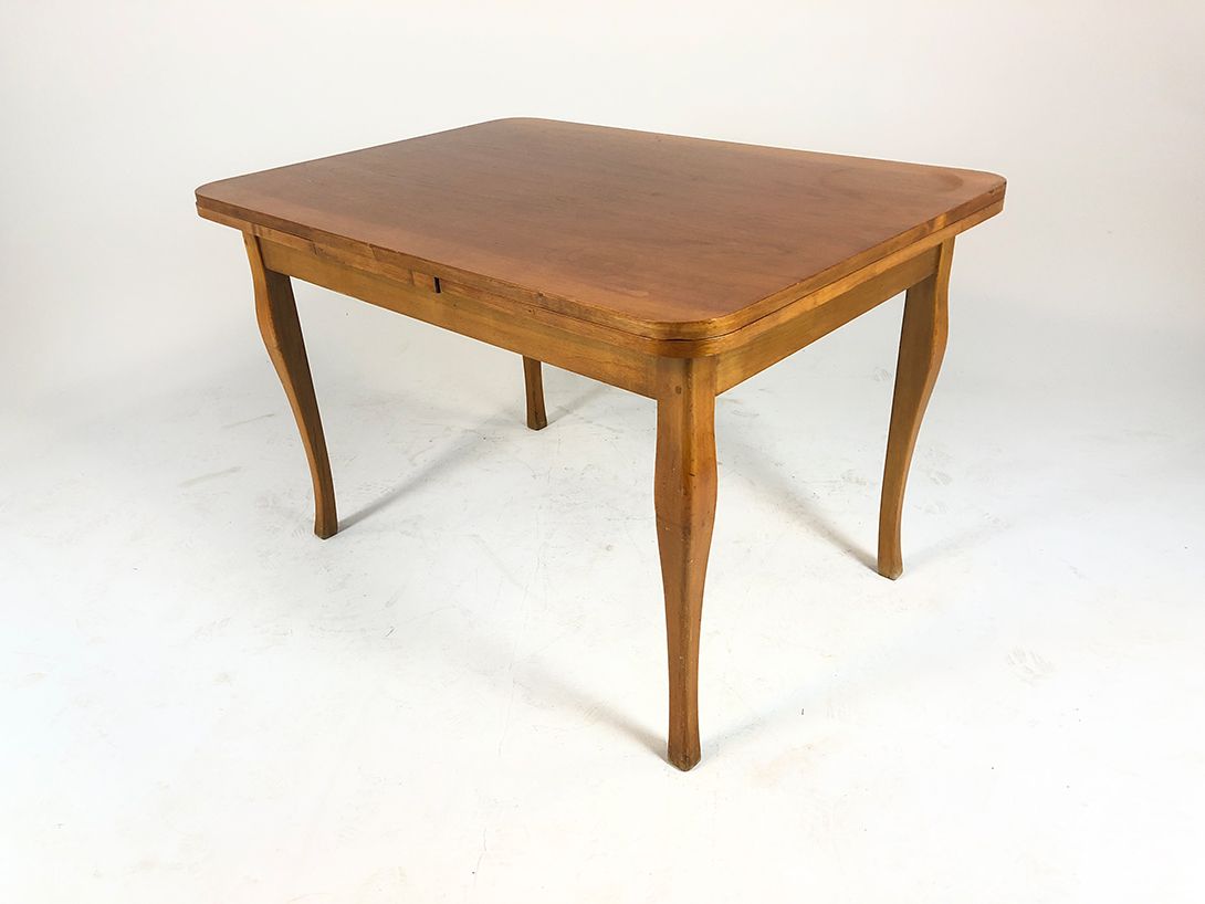 Foto Extendable Wooden Dining Table h76x85x121