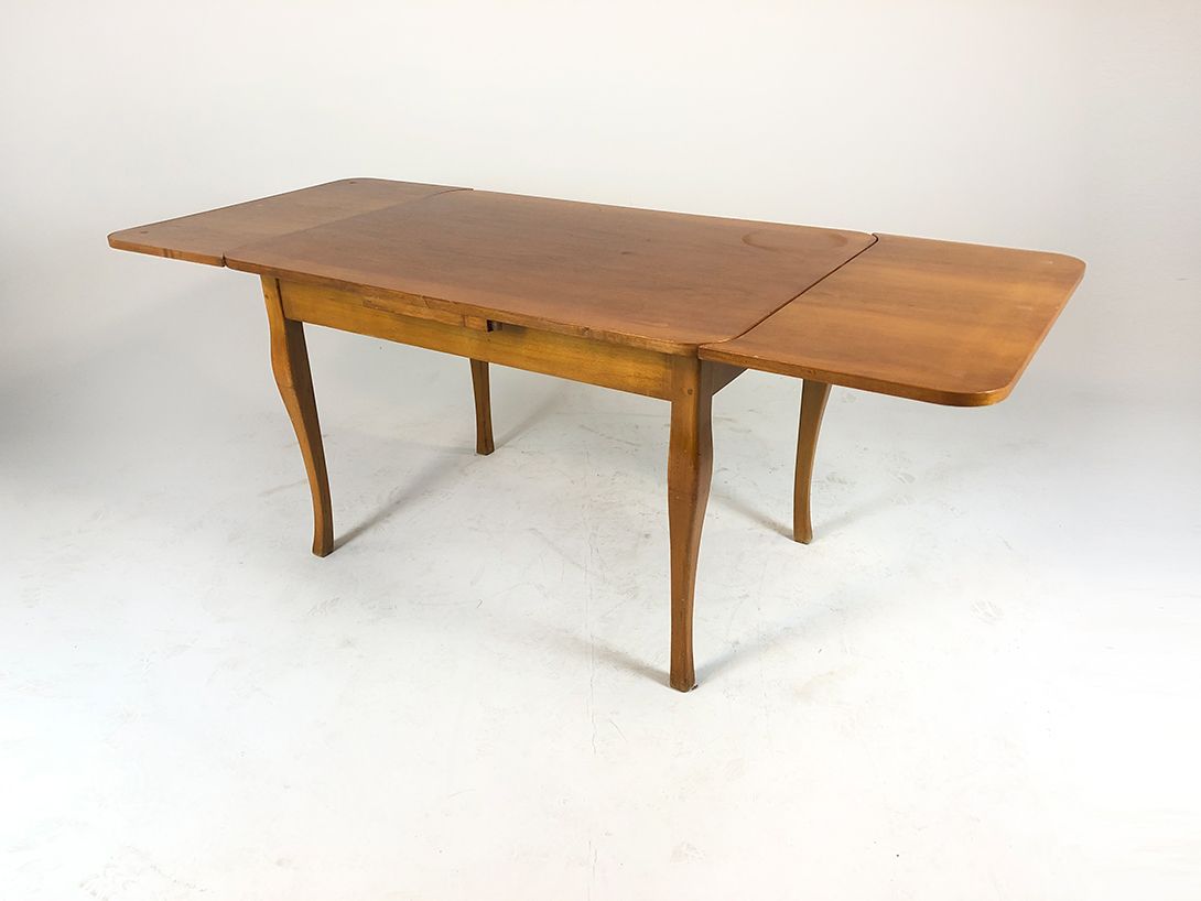 Foto Extendable Wooden Dining Table h76x85x121