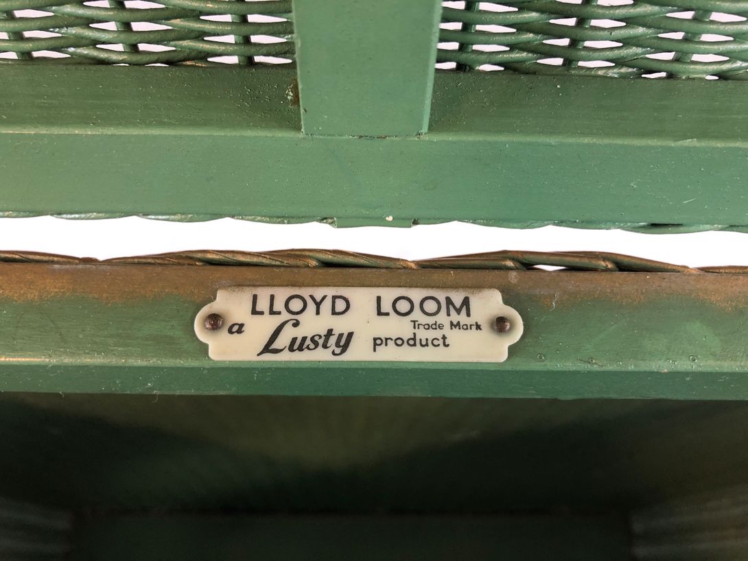 Foto Lloyd Loom Basket with Glass Top h55x22x35