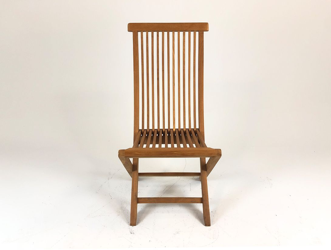 Foto Wooden Folding Garden Chair with Long Backrest