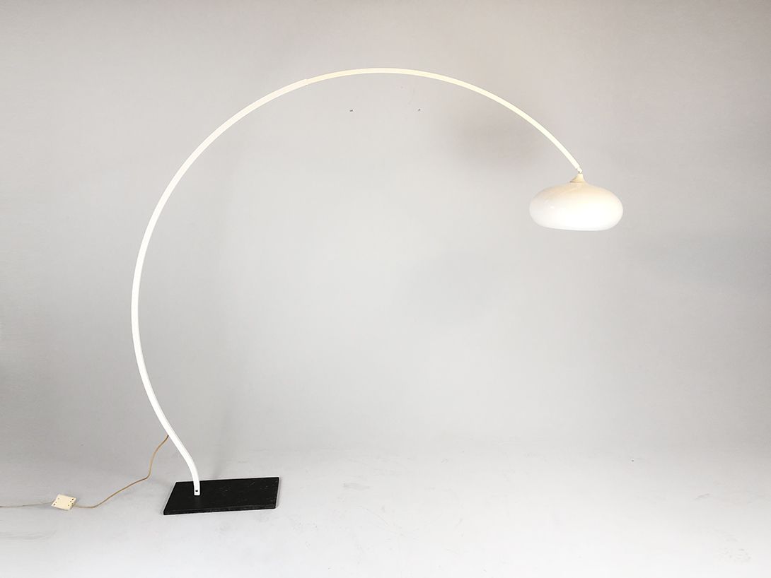 Foto White Adjustable Floor Lamp Germany 1970 h200 A1