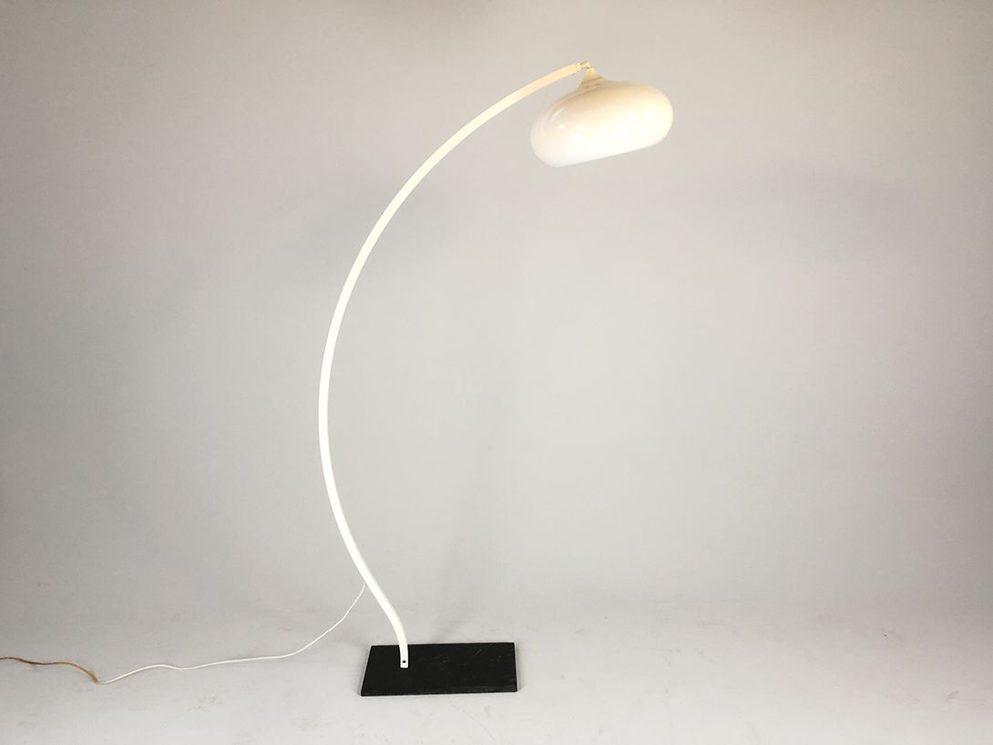 Foto White Adjustable Floor Lamp Germany 1970 h200 A1