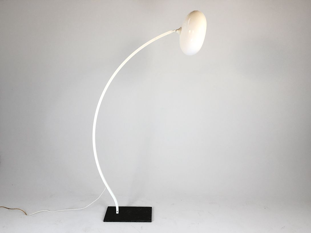 Foto White Adjustable Floor Lamp Germany 1970 h200 A1