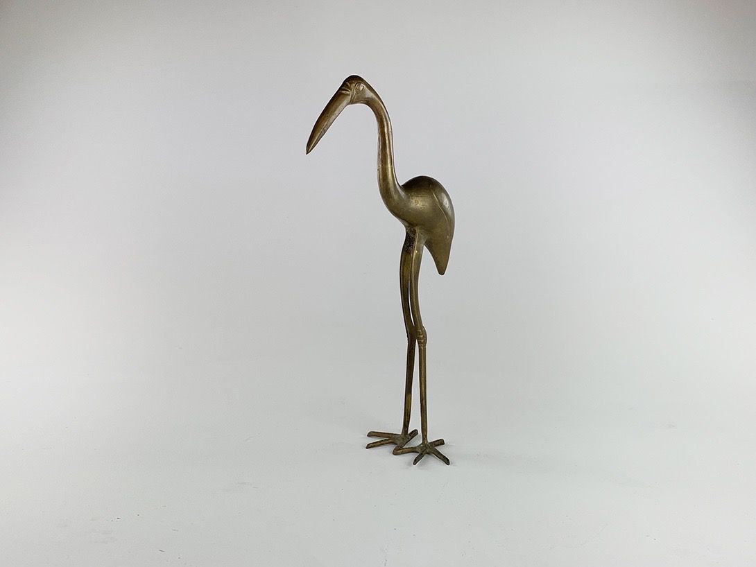 Foto Brass Crane Sculpture
