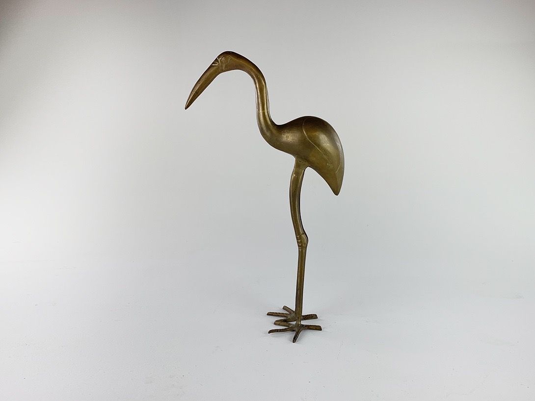 Foto Brass Crane Sculpture