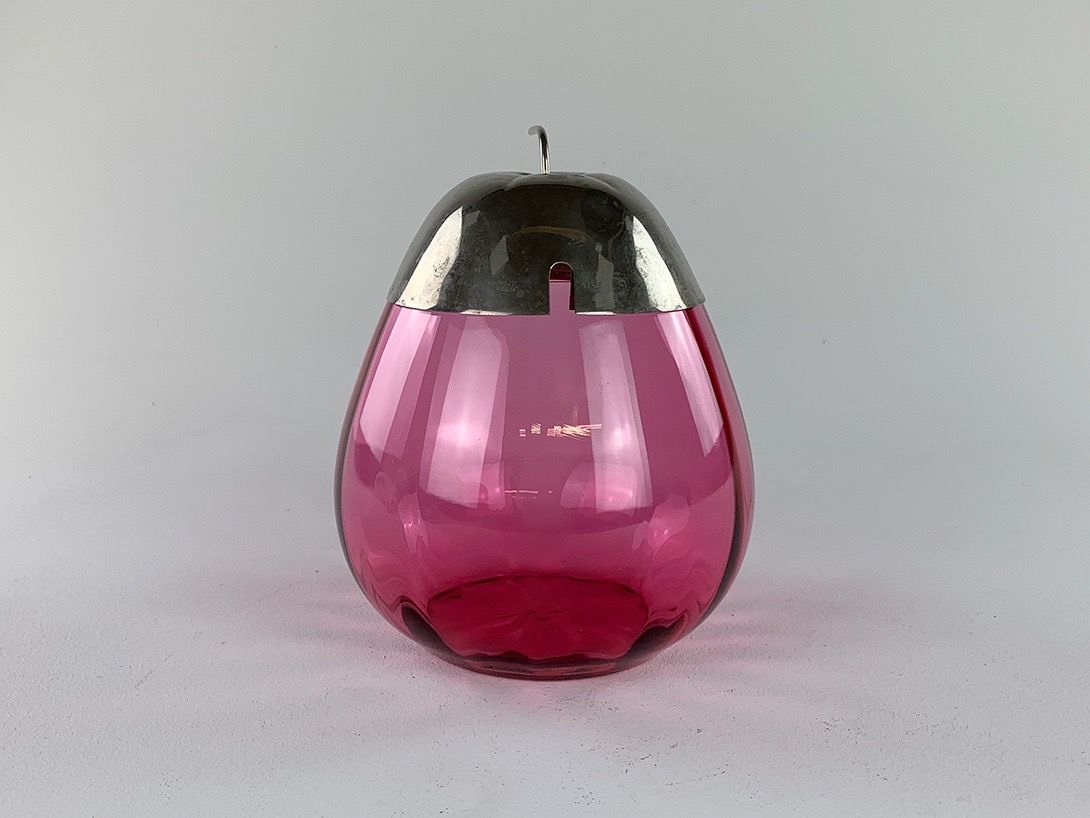 Foto Pink Glass Pear-Shaped Punch Bowl
