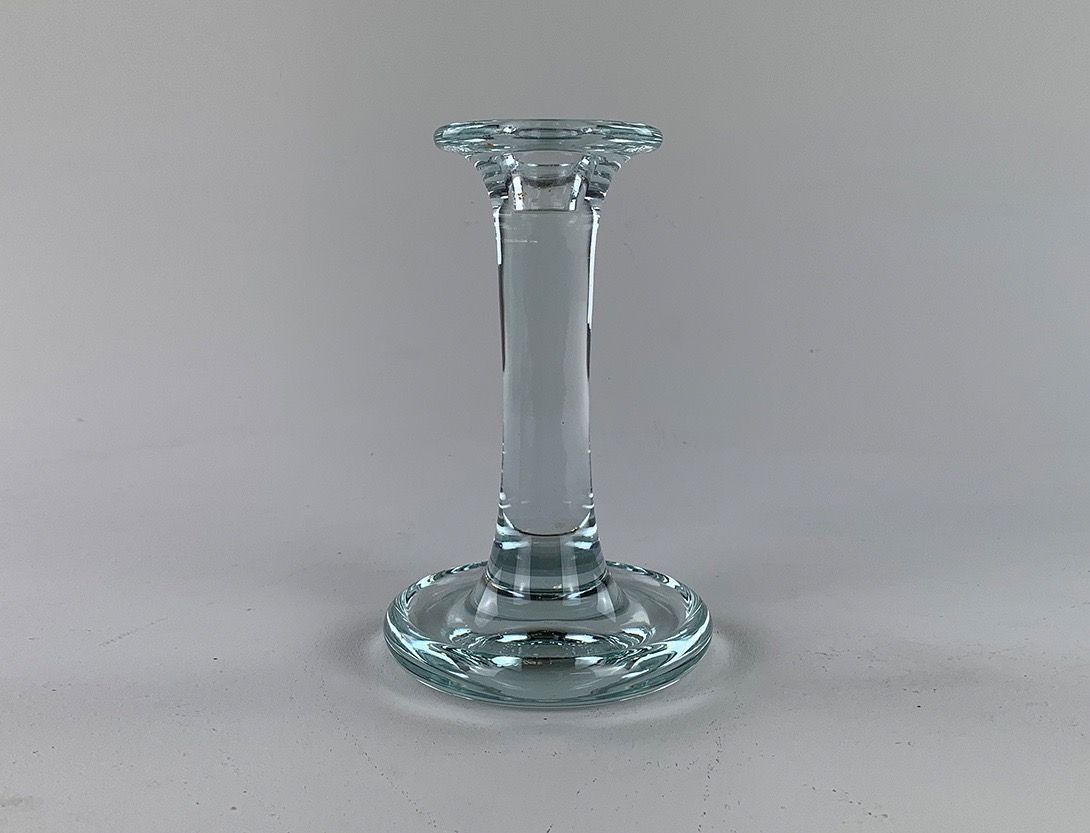 Foto Candle Holder Thick Glass h22 Denmark 1970
