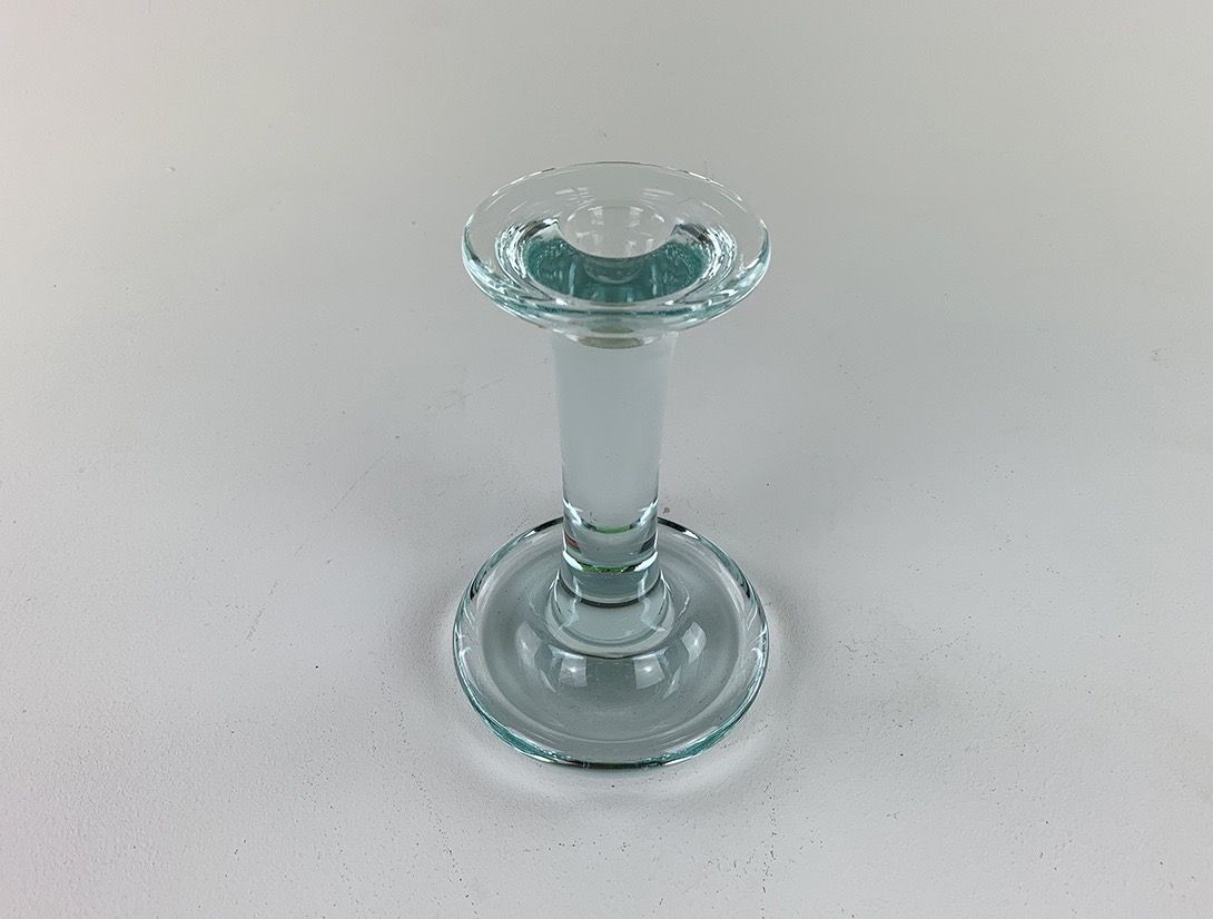 Foto Candle Holder Thick Glass h22 Denmark 1970