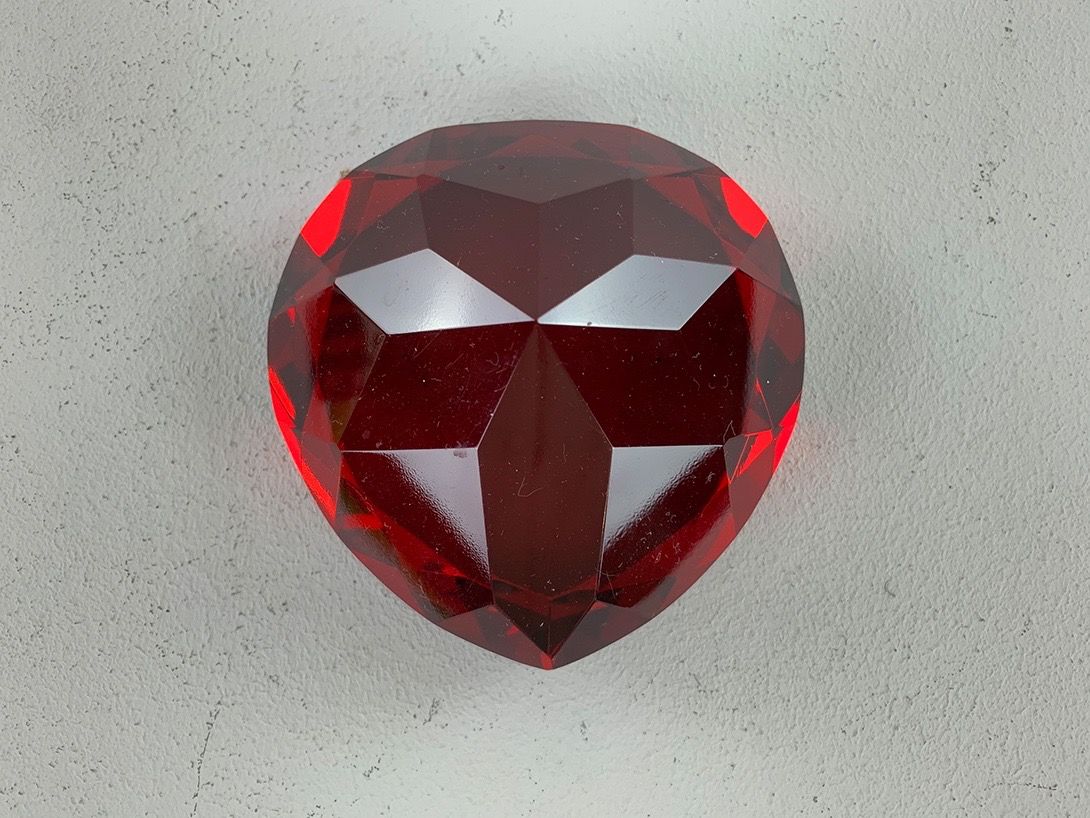 Foto Paper Weight Rubin Diamond Shaped Jena 1925