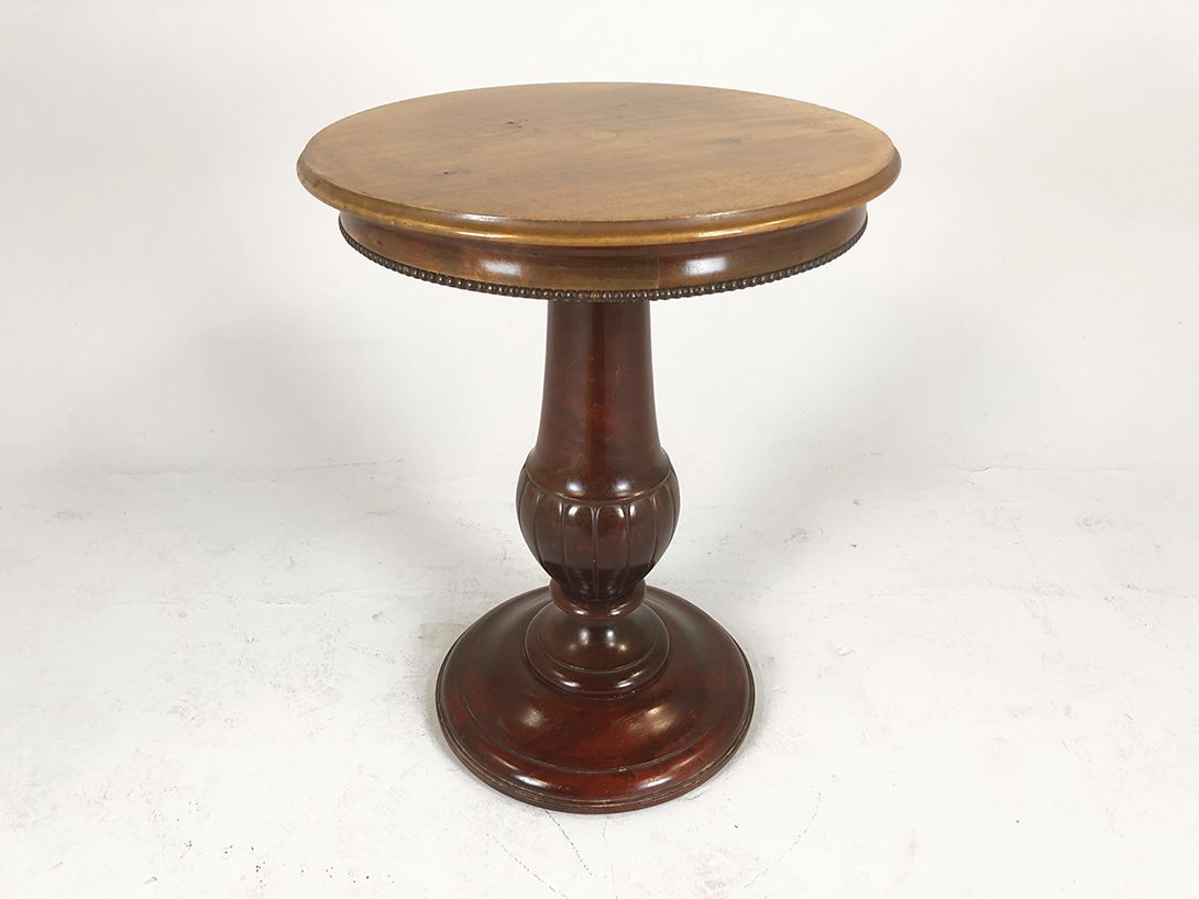 Foto Round Wooden Side Table h66x51