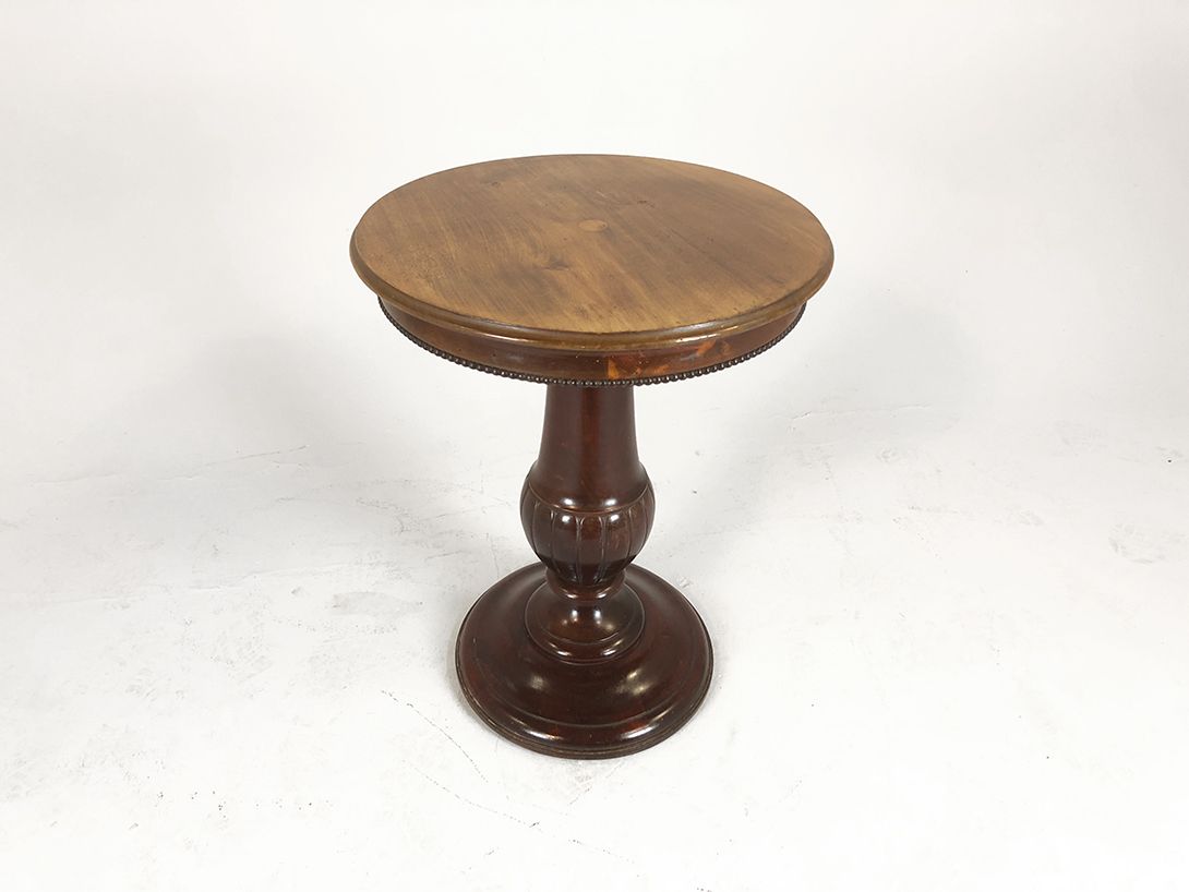 Foto Round Wooden Side Table h66x51