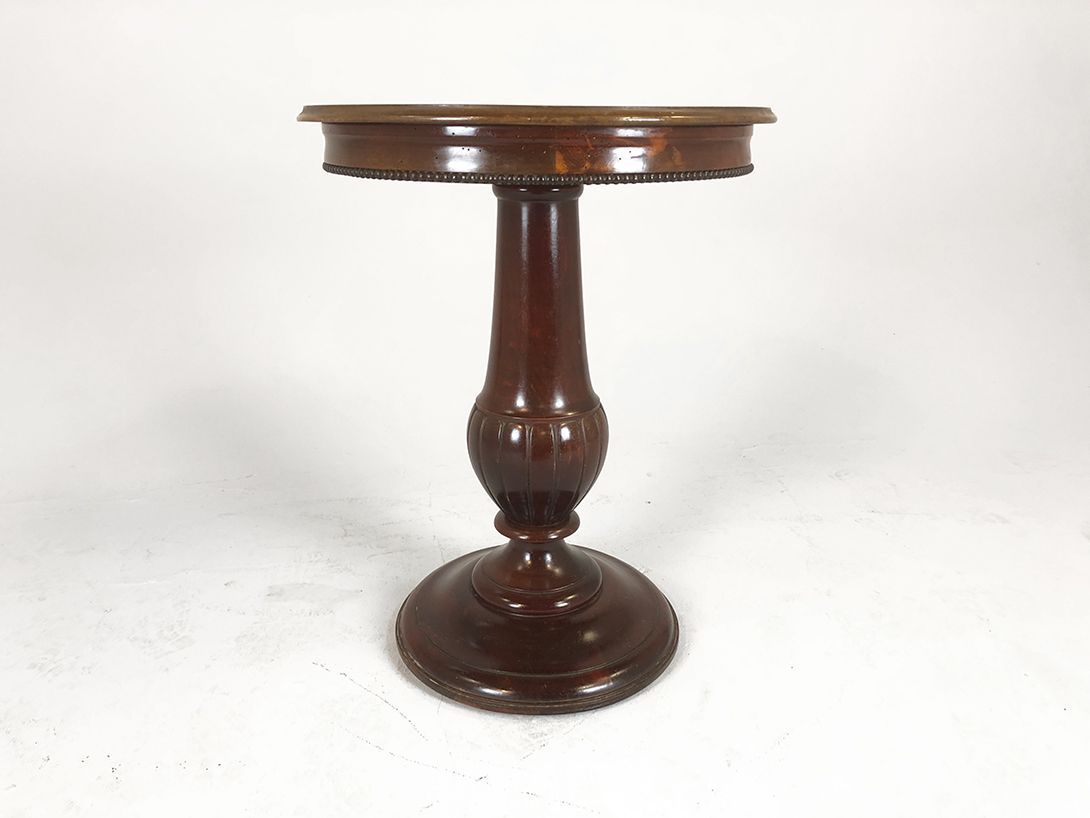 Foto Round Wooden Side Table h66x51
