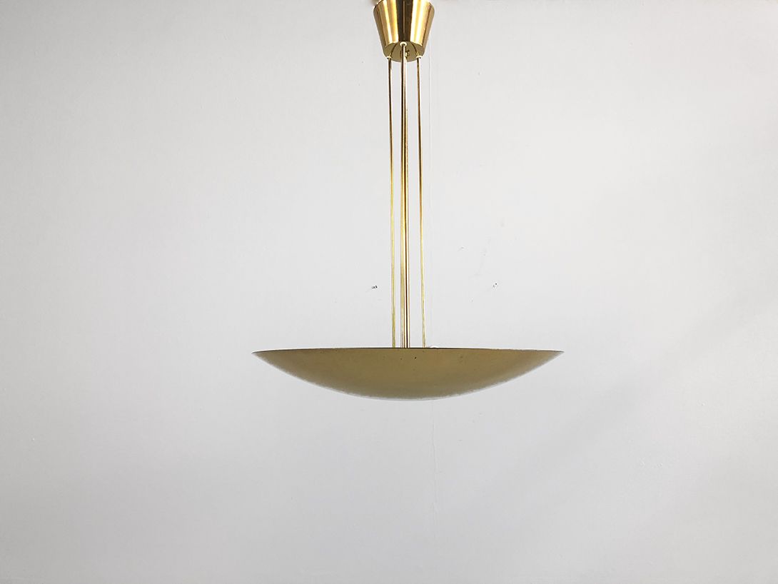 Foto Golden Pendant Lamp with Reversed Brass Shade ø50