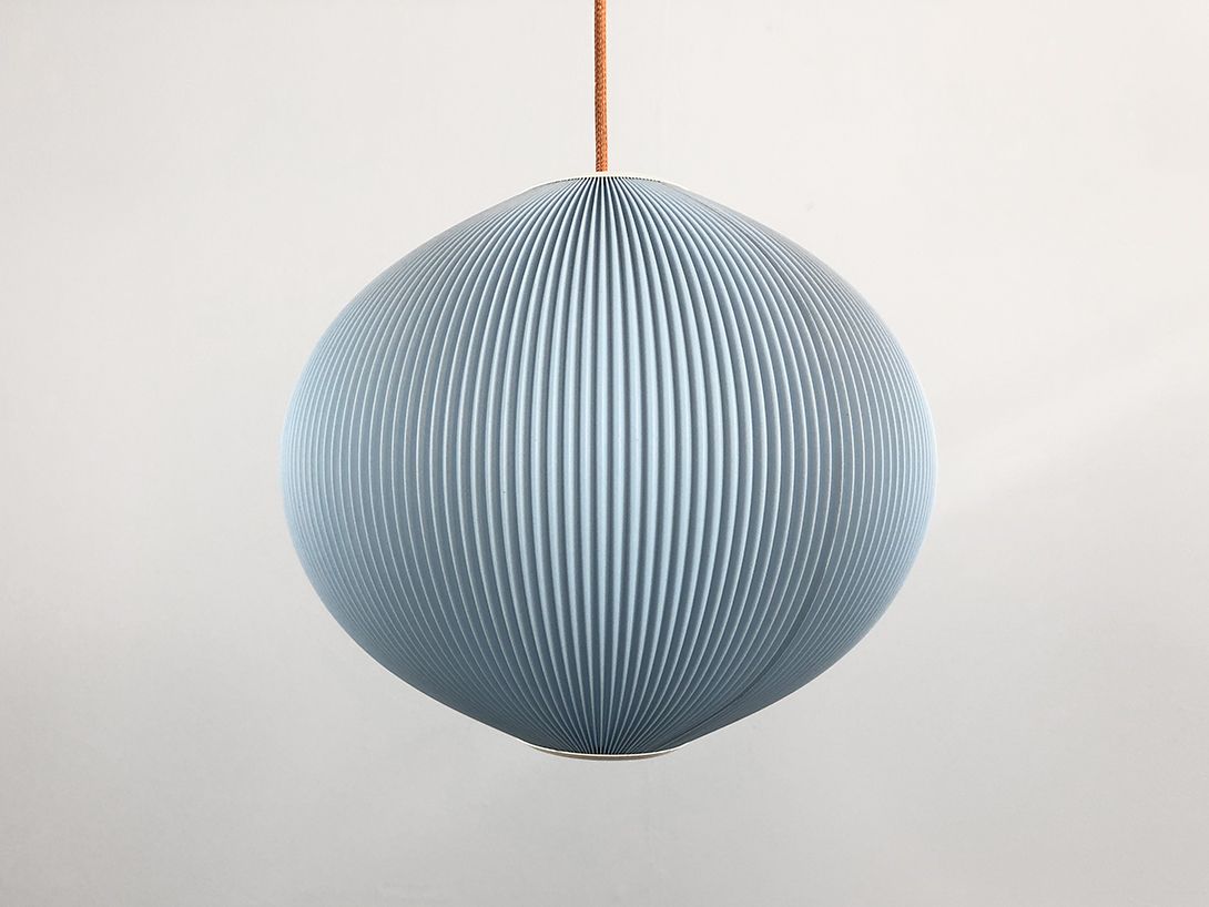 Foto Blue Plissee Pendant Lamp ø34